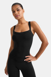 Sculpt Seamless Wide Scoop Neck Cami - Black