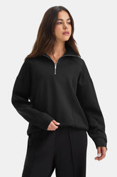SoftSmart 1/4 Zip Sweatshirt - Black
