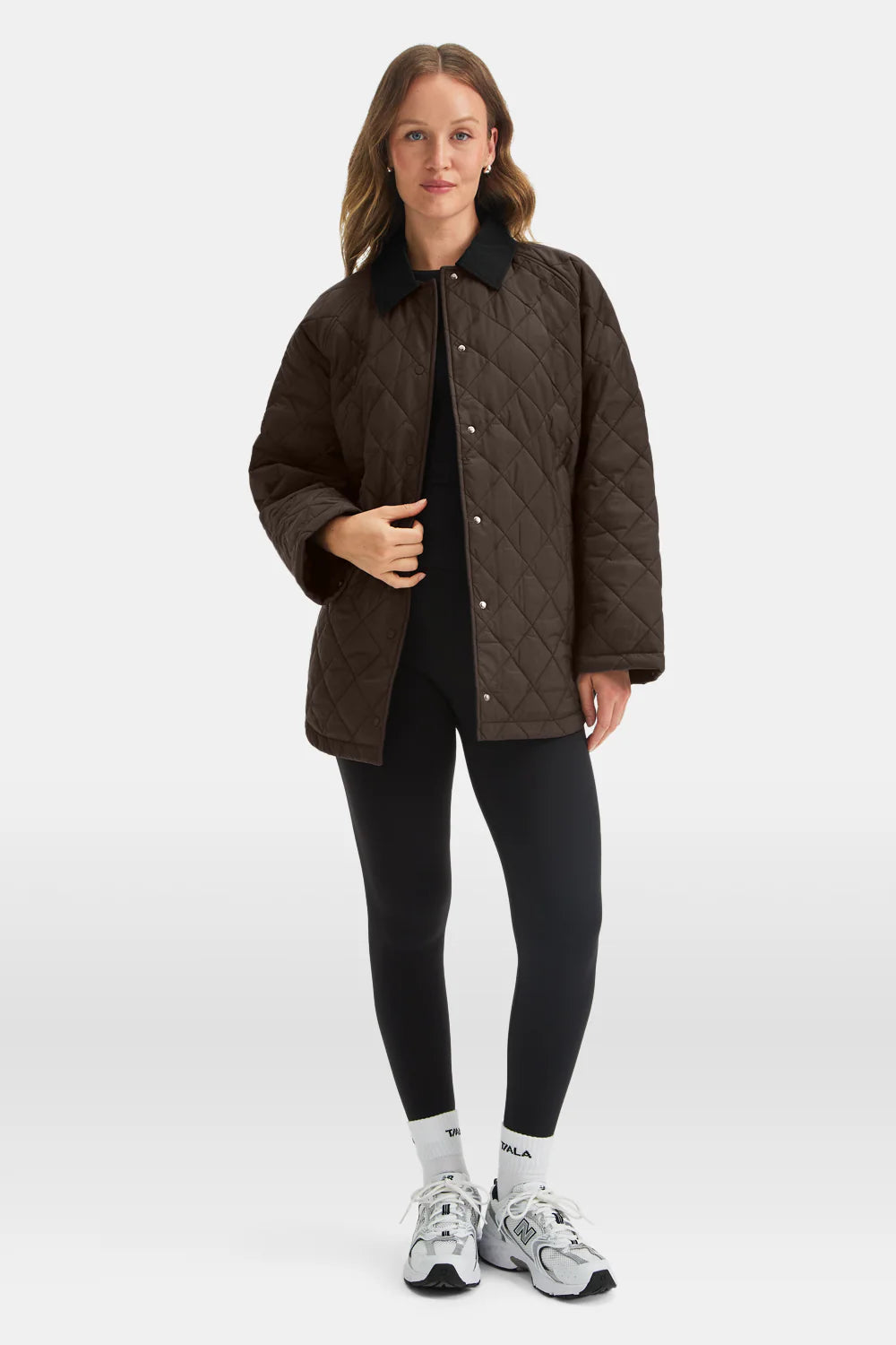 Quilted Reversible Barn Jacket - Americano / Black