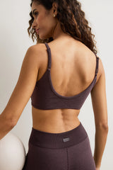 Seamless Rib Bra - Vintage Brown