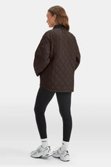 Quilted Reversible Barn Jacket - Americano / Black