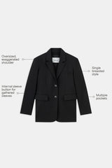 Everyday Tailoring Oversized Blazer - Black