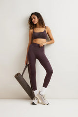 Seamless Rib Legging - Vintage Brown